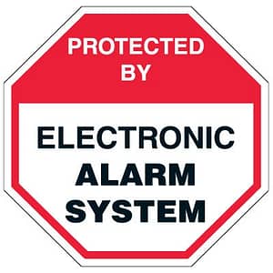 cctv alarm sign